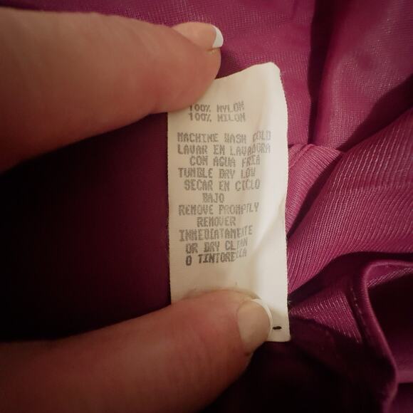 Vintage All That Jazz Burgundy Lace Maxi Dress Slip Set V-Neck Long Sleeve 7/8 - Picture 9 of 10